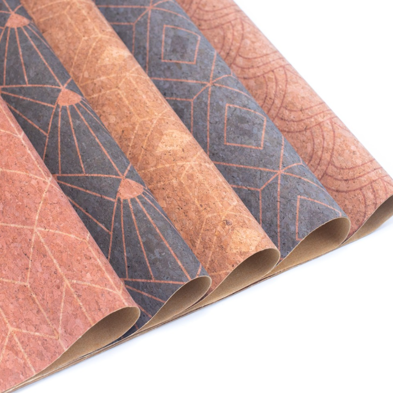 Fresh Flowers Printing Pattern Cork Fabric
