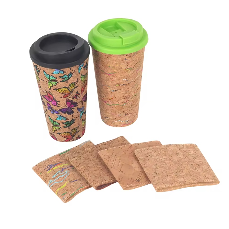 Cork eather bracelet cup
