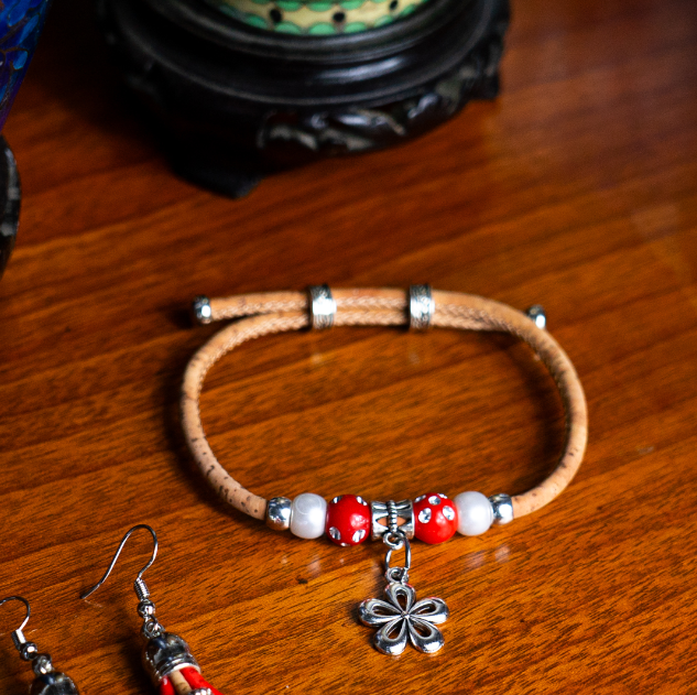 Cork leather bracelet