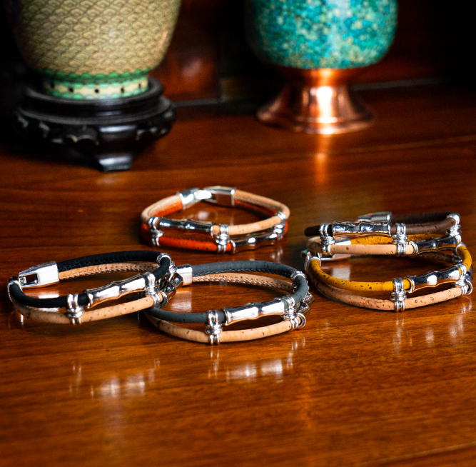 Cork leather bracelet