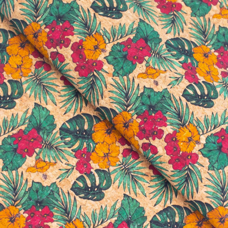 Wood Grain Printed Leather