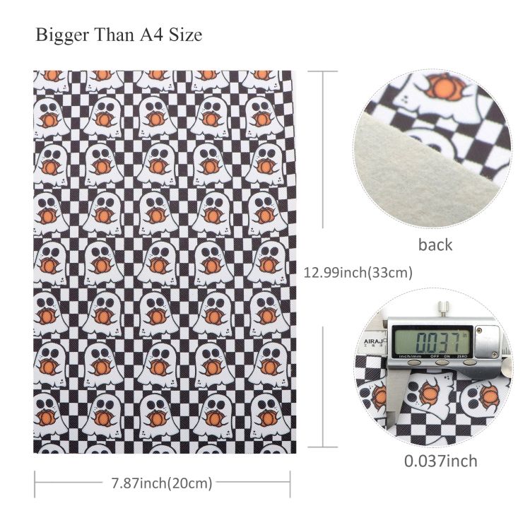 Pumpkin Printed leather