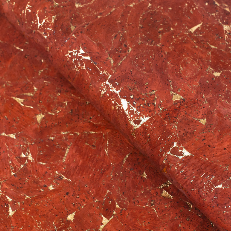 Flower Pattern Cork Leather