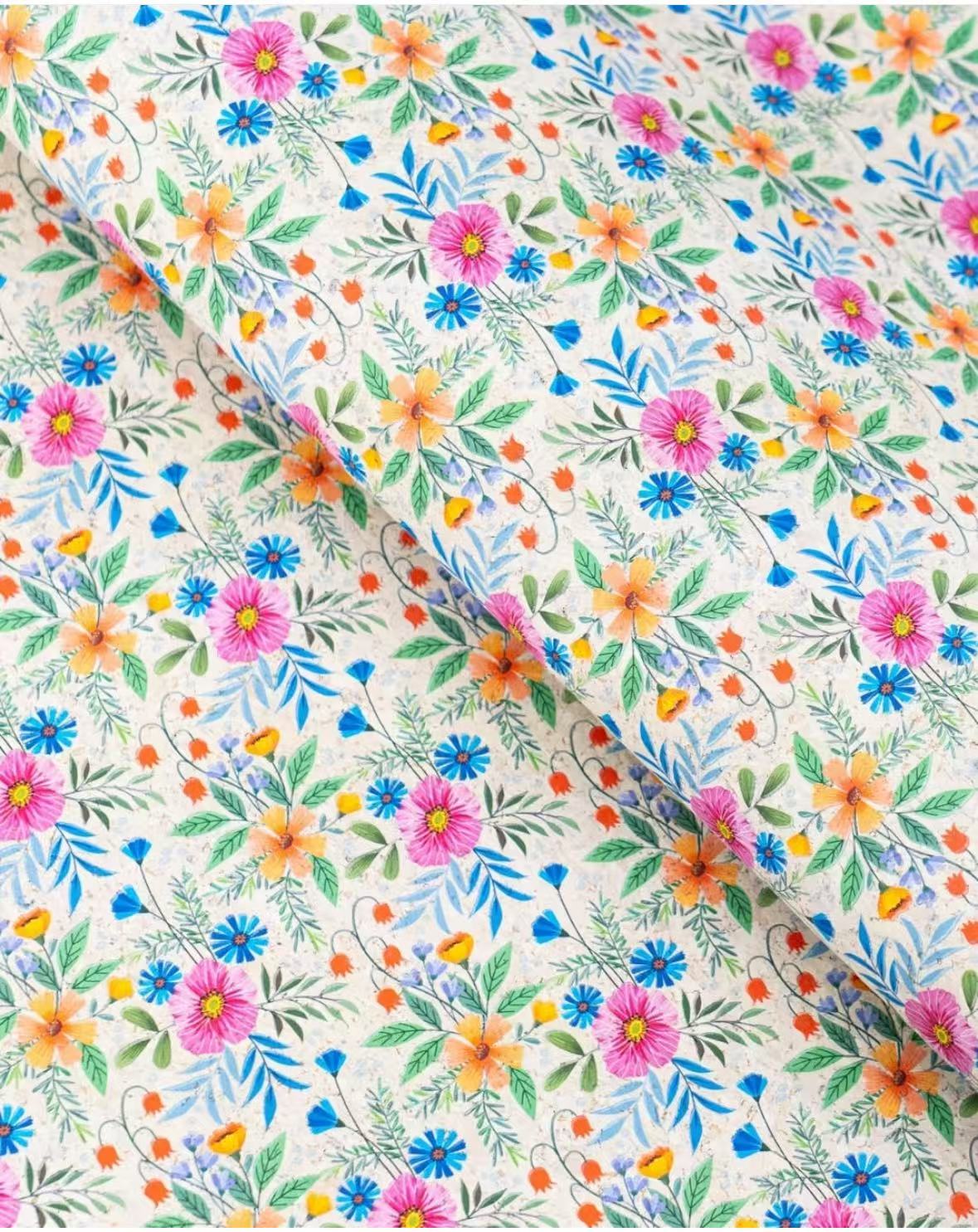 Vegan Printed Cork Fabric