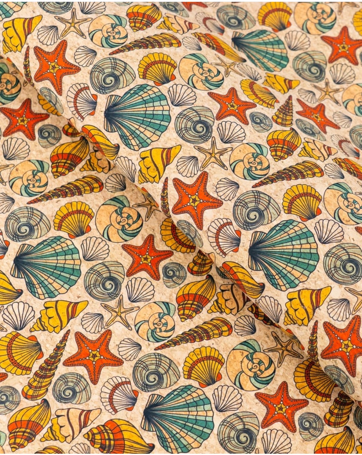 Natural Printed Cork Fabric