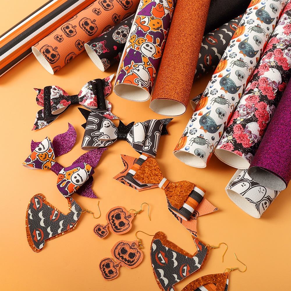 Halloween printed Leather