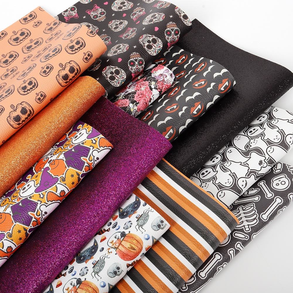 Pumpkin Halloween Pattern leather