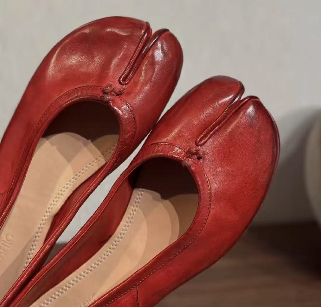 wased leather shoes