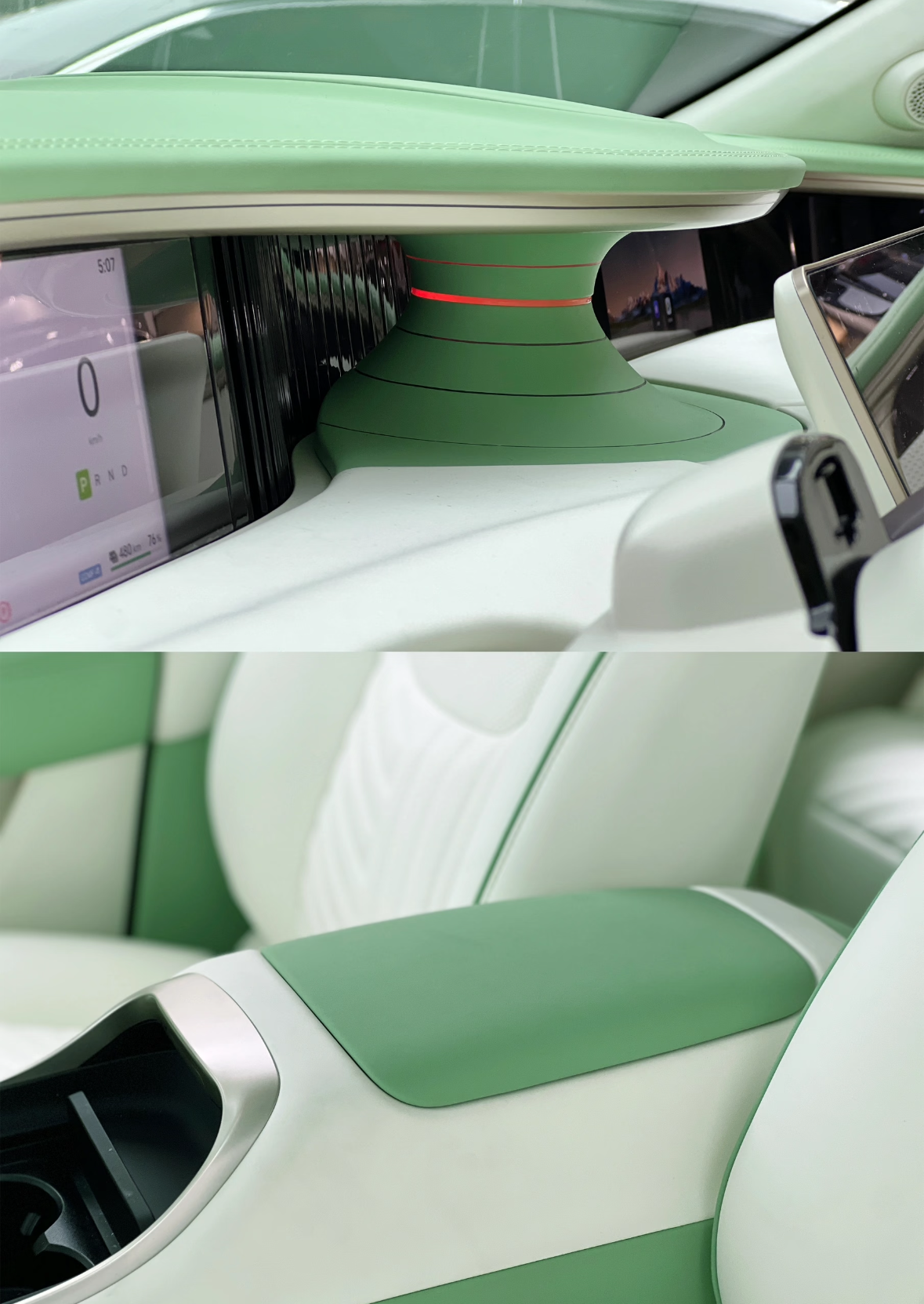 Green synthetic leather