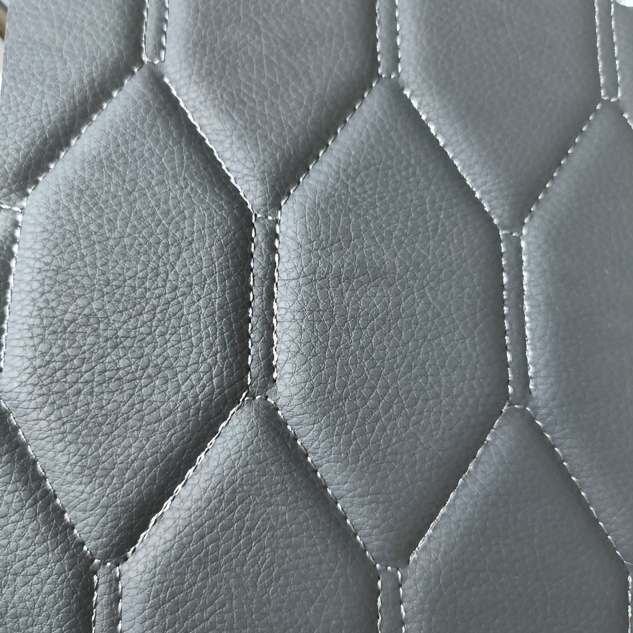 Embroidery Quilted Leather Fabric
