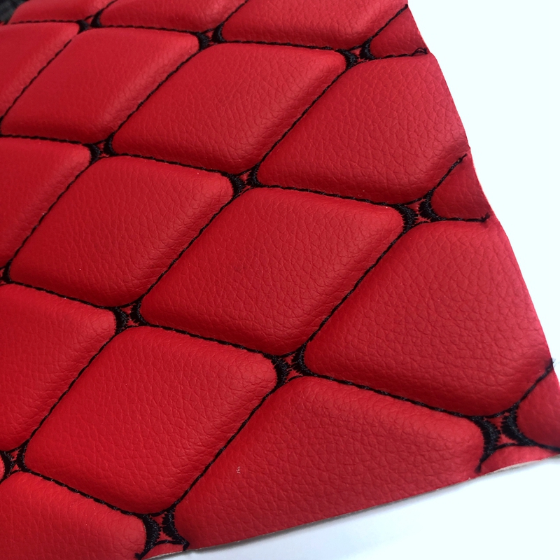 Different Stitch Color Pvc Leather
