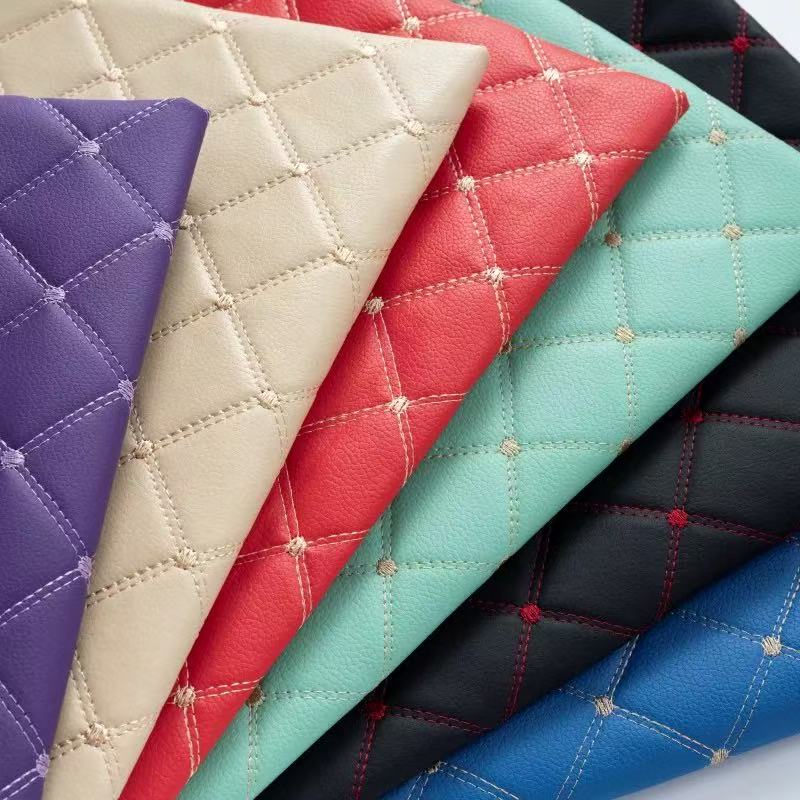 Classical design embroidery leather