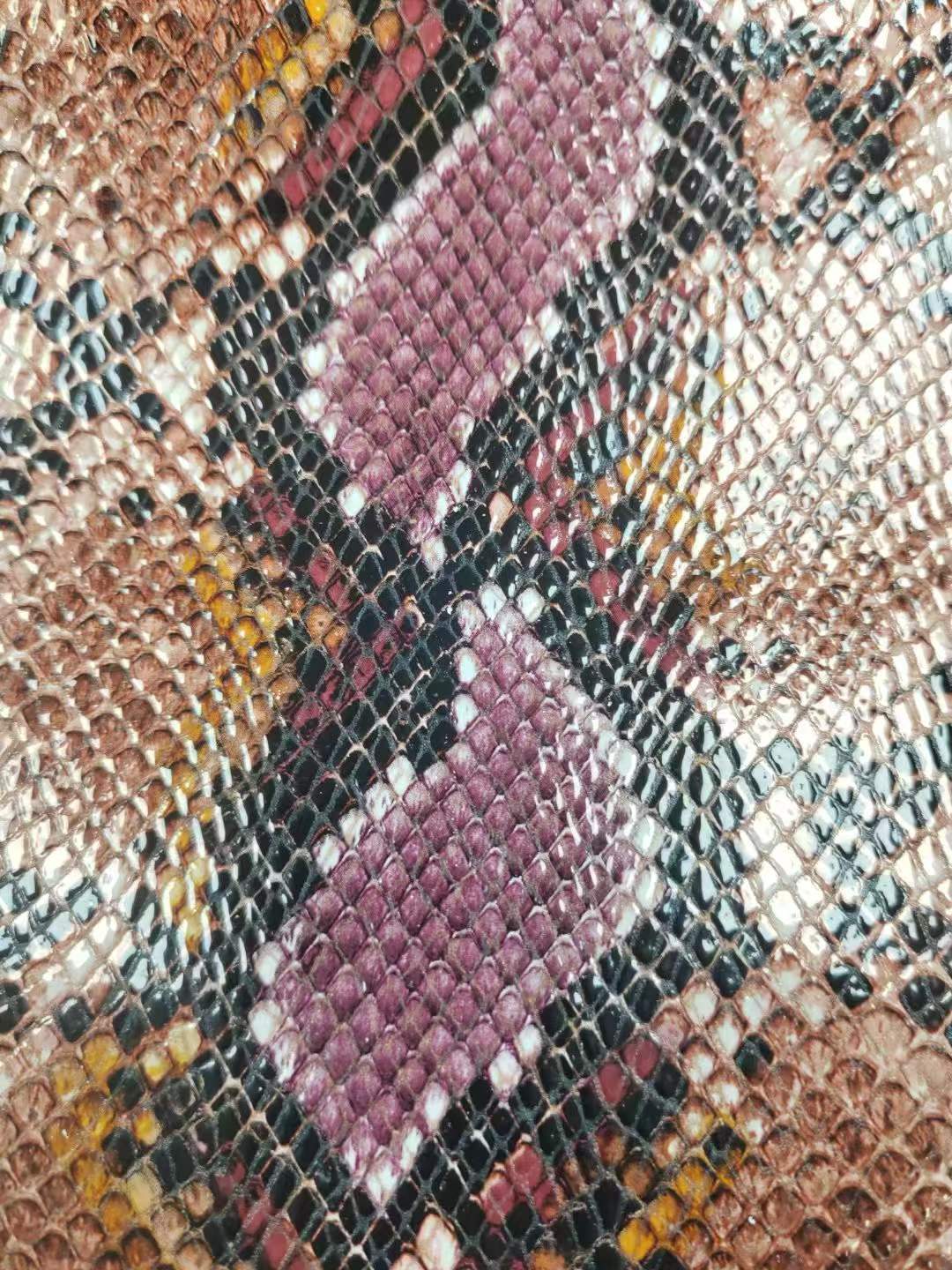 Snake Print PU Leather 
