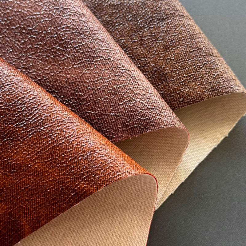 canvas backing pu leather