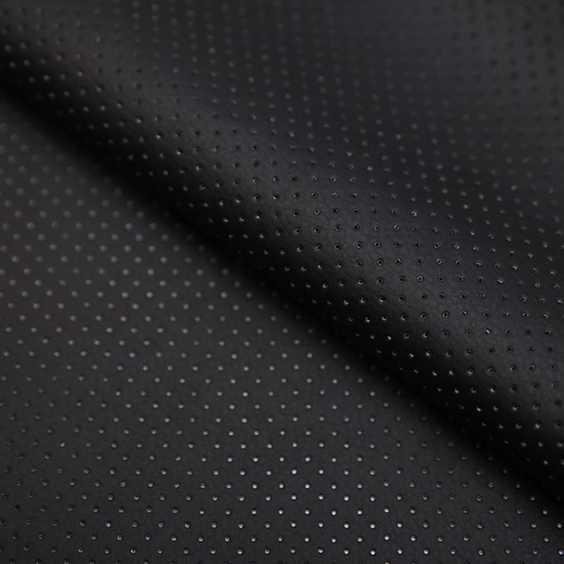  Black Perforated Leather