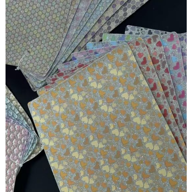  Shiny Plain Color Glitter Fabric