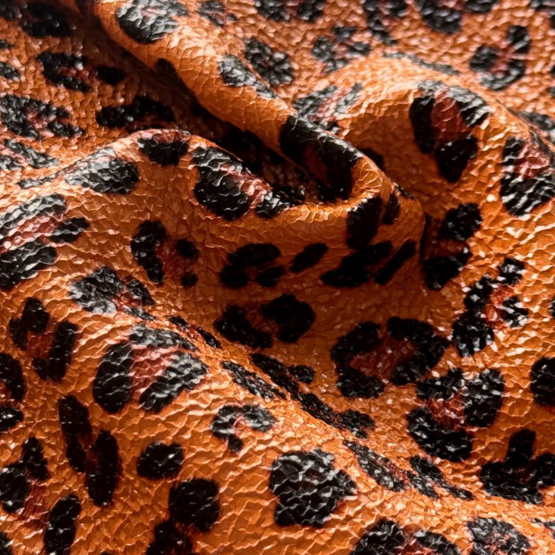 leopard faux leather for bags
