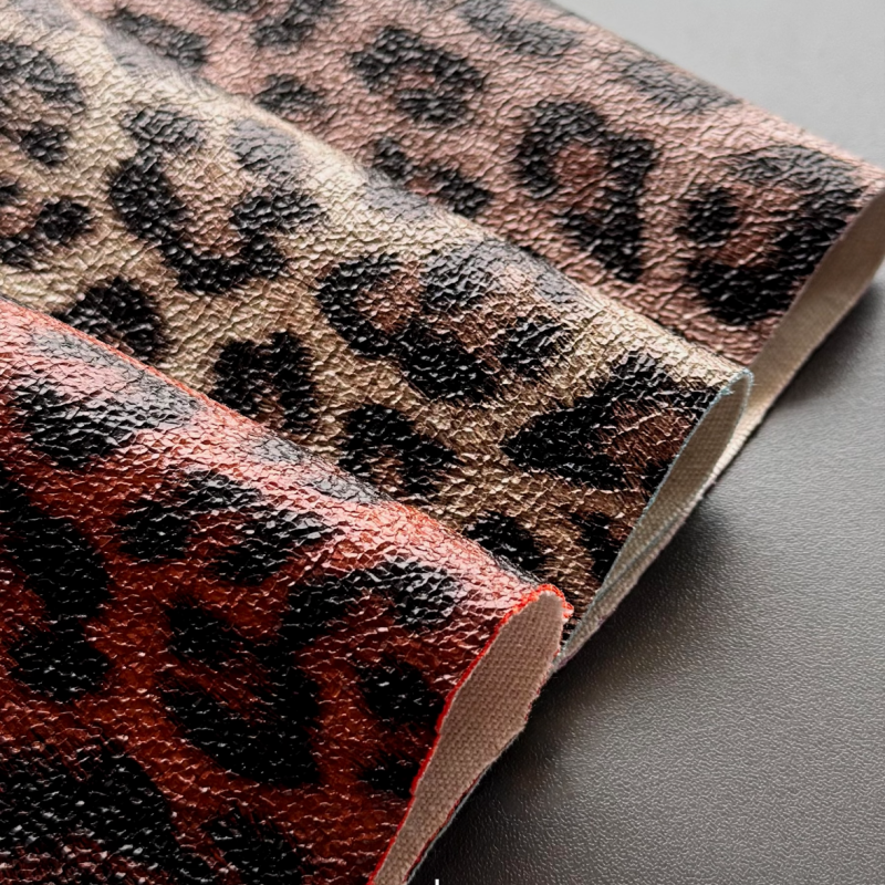 leopard print pu leather