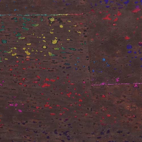 rainbow cork fabric