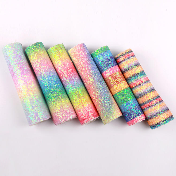 rainbow Glitter Leather 