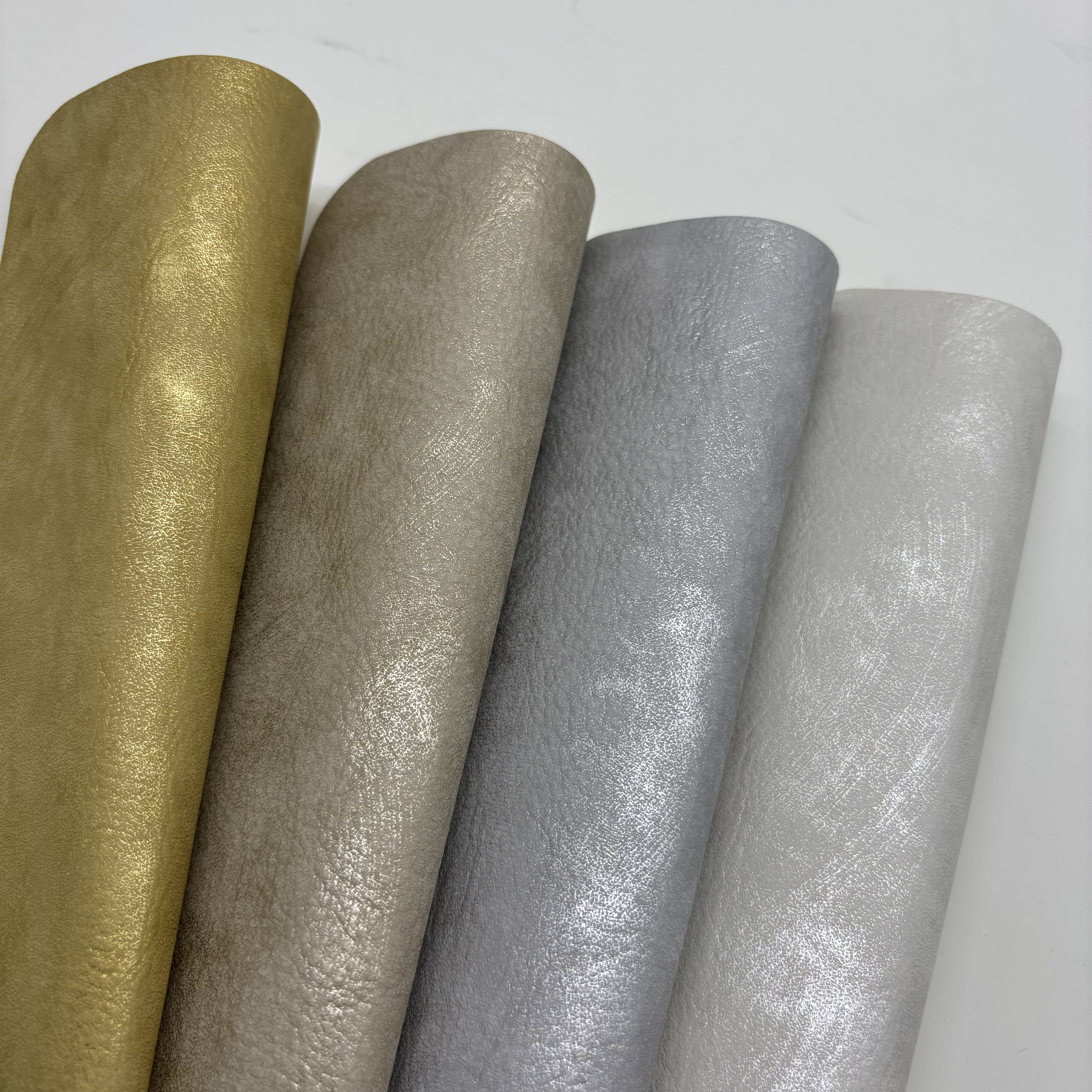 Metallic Embossed PU Leather