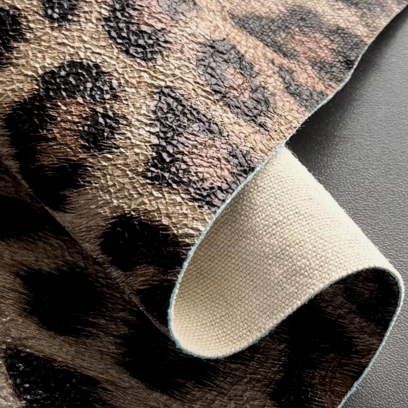 vintage leopard faux leather